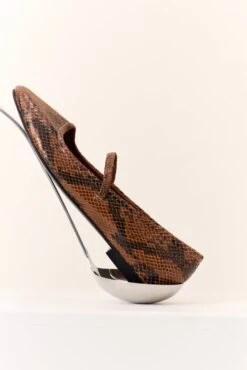 LEON & HARPER Ballerines Margrit Pytn -LEON & HARPER Shop BALLERINES MARGRIT PYTN CAMEL 4