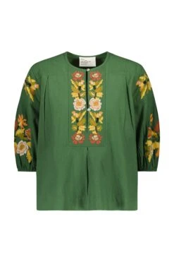 LEON & HARPER Blouse Cacia Brd 13 LEON & HARPER Blouse Cacia Brd -LEON & HARPER Shop BLOUSE CACIA BRD GREEN 10