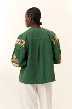 LEON & HARPER Blouse Cacia Brd 9 LEON & HARPER Blouse Cacia Brd -LEON & HARPER Shop BLOUSE CACIA BRD GREEN 3