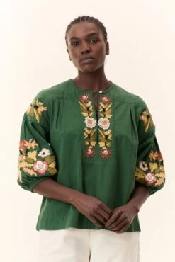 LEON & HARPER Blouse Cacia Brd 11 LEON & HARPER Blouse Cacia Brd -LEON & HARPER Shop BLOUSE CACIA BRD GREEN 5