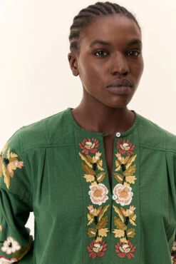 LEON & HARPER Blouse Cacia Brd 12 LEON & HARPER Blouse Cacia Brd -LEON & HARPER Shop BLOUSE CACIA BRD GREEN 6