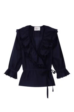 LEON & HARPER Blouse Cala PLN -LEON & HARPER Shop BLOUSE CALA PLN BLACK IRIS 10