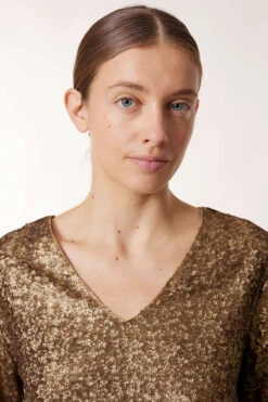 LEON & HARPER Blouse Cassy PLN -LEON & HARPER Shop BLOUSE CASSY PLN GOLD 4