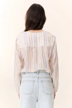 LEON & HARPER Blouse Casta Strp -LEON & HARPER Shop BLOUSE CASTA STRP OFF WHITE 4