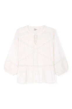 LEON & HARPER Blouse Cecil Lace -LEON & HARPER Shop BLOUSE CECIL LACE OFF WHITE 10