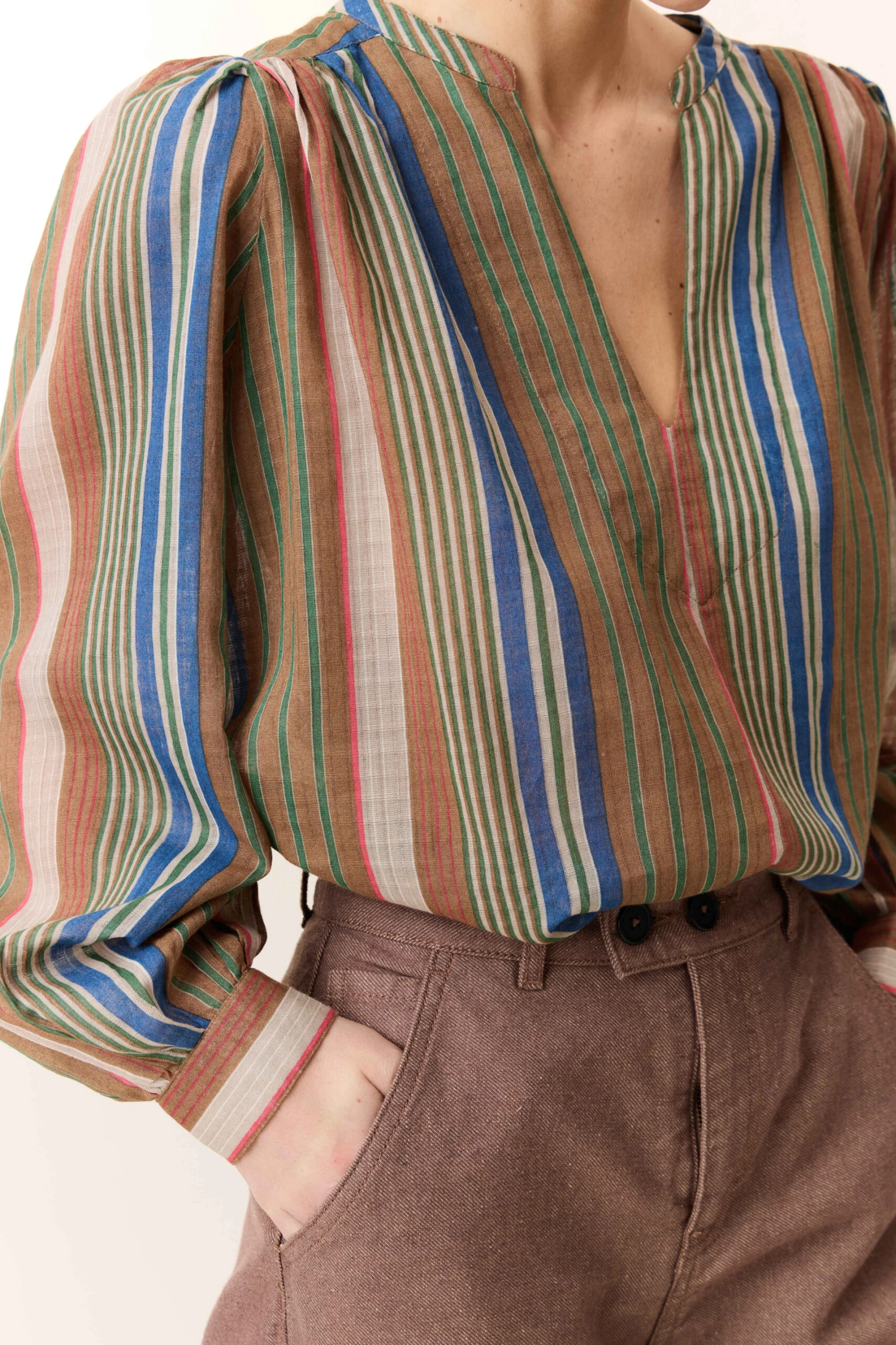 LEON & HARPER Blouse Chleo Strp 2 LEON & HARPER Blouse Chleo Strp - Image 2