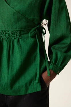 LEON & HARPER Blouse Cicily PLN -LEON & HARPER Shop BLOUSE CICILY PLN GREEN 4