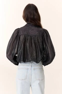 LEON & HARPER Blouse Cilian Stripe -LEON & HARPER Shop BLOUSE CILIAN STRIPE BLACK 3