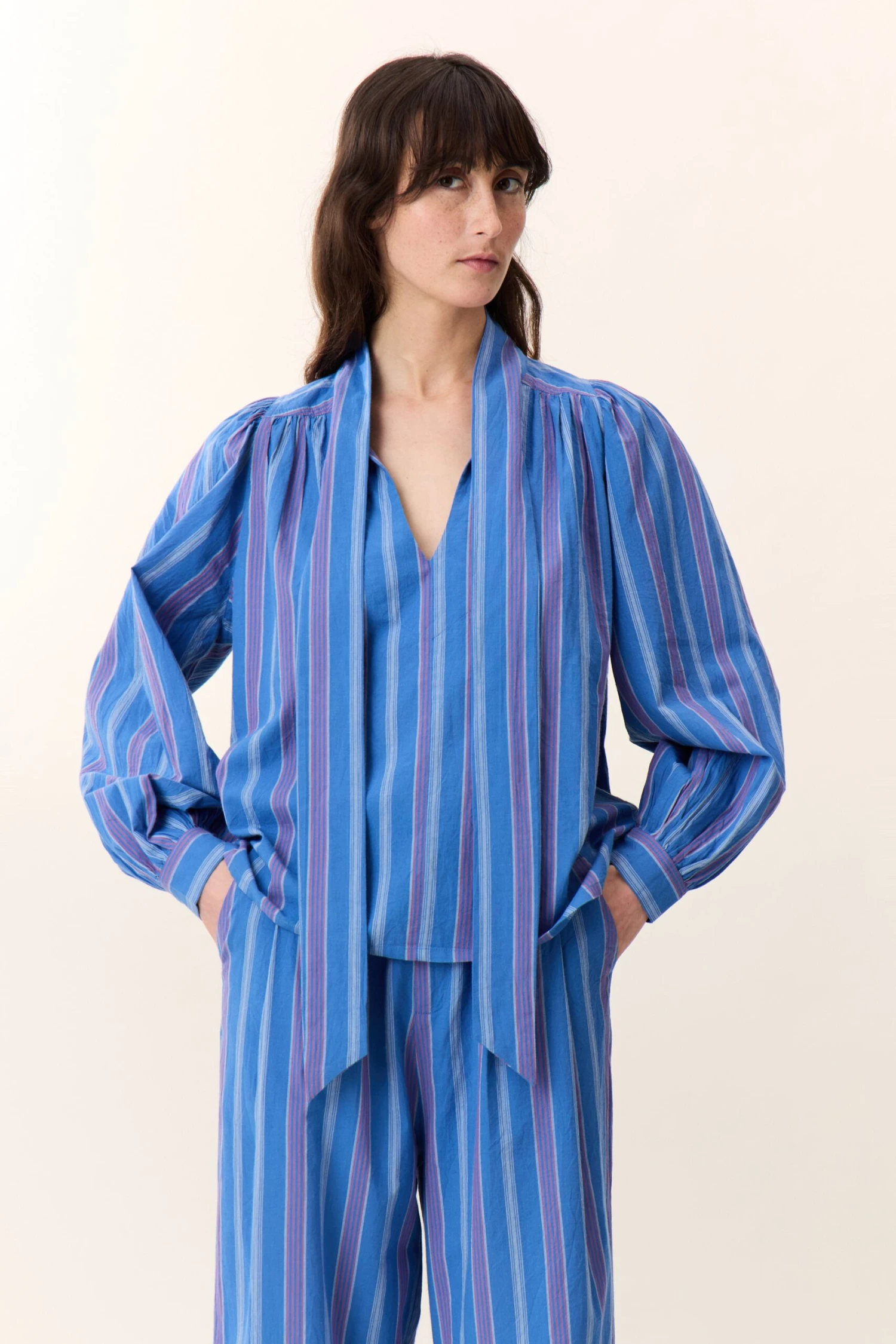 LEON & HARPER Blouse Cilian Strp 1 LEON & HARPER Blouse Cilian Strp