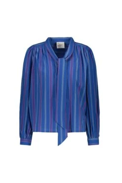 LEON & HARPER Blouse Cilian Strp 11 LEON & HARPER Blouse Cilian Strp -LEON & HARPER Shop BLOUSE CILIAN STRP BLUE 10