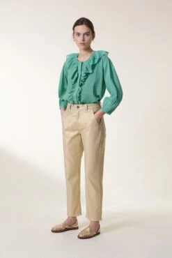 LEON & HARPER Blouse Costin Plain -LEON & HARPER Shop BLOUSE COSTIN PLAIN CELADON 4
