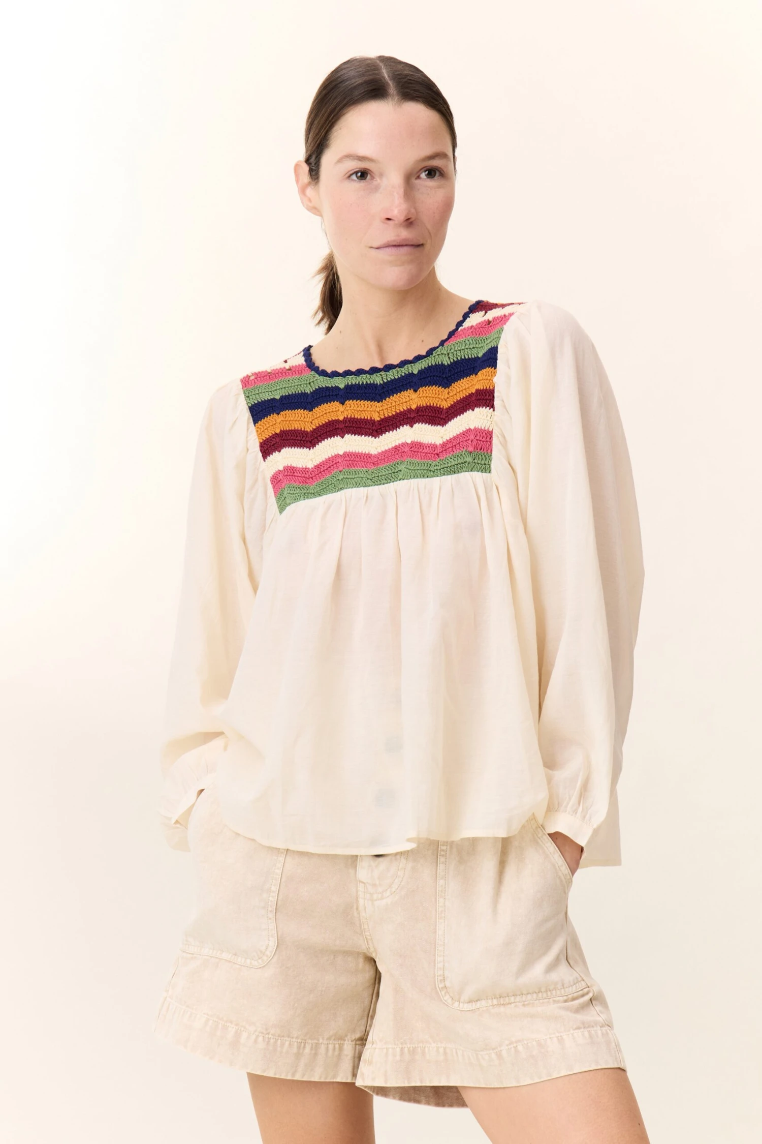 LEON & HARPER Blouse Criq Crochet 1 LEON & HARPER Blouse Criq Crochet