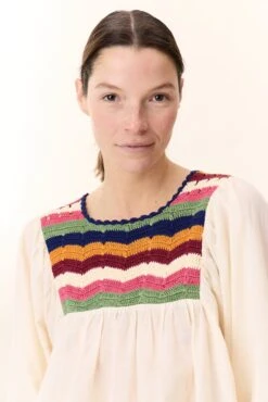 LEON & HARPER Blouse Criq Crochet 8 LEON & HARPER Blouse Criq Crochet -LEON & HARPER Shop BLOUSE CRIQ CROCHET OFF WHITE 4