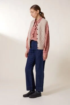 LEON & HARPER Cardigan Malka Chn -LEON & HARPER Shop CARDIGAN MALKA CHN BEIGE 3