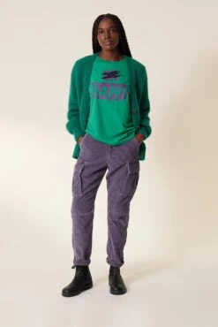 LEON & HARPER Cardigan Manou PLN 9 LEON & HARPER Cardigan Manou PLN -LEON & HARPER Shop CARDIGAN MANOU PLN GREEN 5