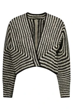 LEON & HARPER Cardigan Marvela Strp 17 LEON & HARPER Cardigan Marvela Strp -LEON & HARPER Shop CARDIGAN MARVELA STRP BLACK 10
