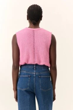 LEON & HARPER Cardigan Medium Plain -LEON & HARPER Shop CARDIGAN MEDIUM PLAIN PINK 3