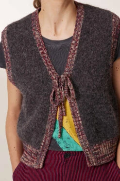 LEON & HARPER Cardigan Milly PLN -LEON & HARPER Shop CARDIGAN MILLY PLN GREY 5