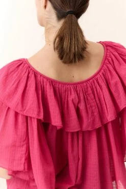 LEON & HARPER Chemise Casey Plain -LEON & HARPER Shop CHEMISE CASEY PLAIN BERRY 4