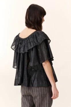 LEON & HARPER Chemise Casey Strp -LEON & HARPER Shop CHEMISE CASEY STRP BLACK 3