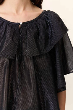 LEON & HARPER Chemise Casey Strp -LEON & HARPER Shop CHEMISE CASEY STRP BLACK 5