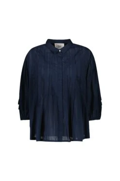 LEON & HARPER Chemise Chimi Pleat -LEON & HARPER Shop CHEMISE CHIMI PLEAT BLACK IRIS 10