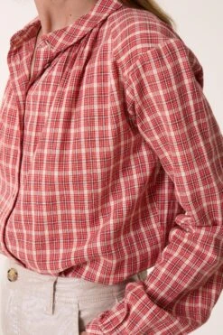 LEON & HARPER Chemise Cob Multi -LEON & HARPER Shop CHEMISE COB MULTI RED 4