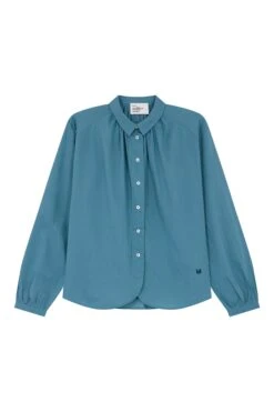 LEON & HARPER Chemise Cob Pint -LEON & HARPER Shop CHEMISE COB PINT PETROL 10