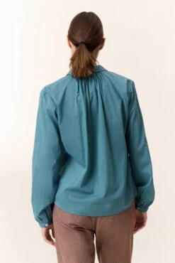 LEON & HARPER Chemise Cob Pint -LEON & HARPER Shop CHEMISE COB PINT PETROL 3