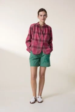 LEON & HARPER Chemise Cob Strght -LEON & HARPER Shop CHEMISE COB STRGHT RED 4