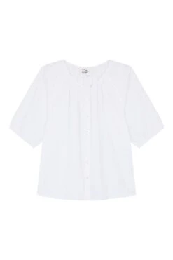 LEON & HARPER Chemise Cool Pleat -LEON & HARPER Shop CHEMISE COOL PLEAT WHITE 10