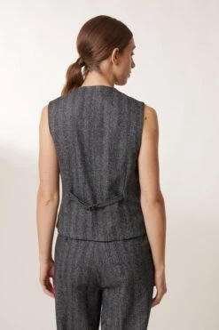 LEON & HARPER Gilet Valet Chev -LEON & HARPER Shop GILET VALET CHEV CHEVRON 3