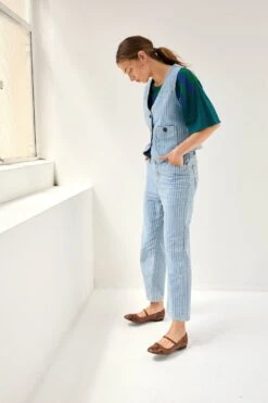 LEON & HARPER Gilet Vish Stripe -LEON & HARPER Shop GILET VISH STRIPE BLEACH 3