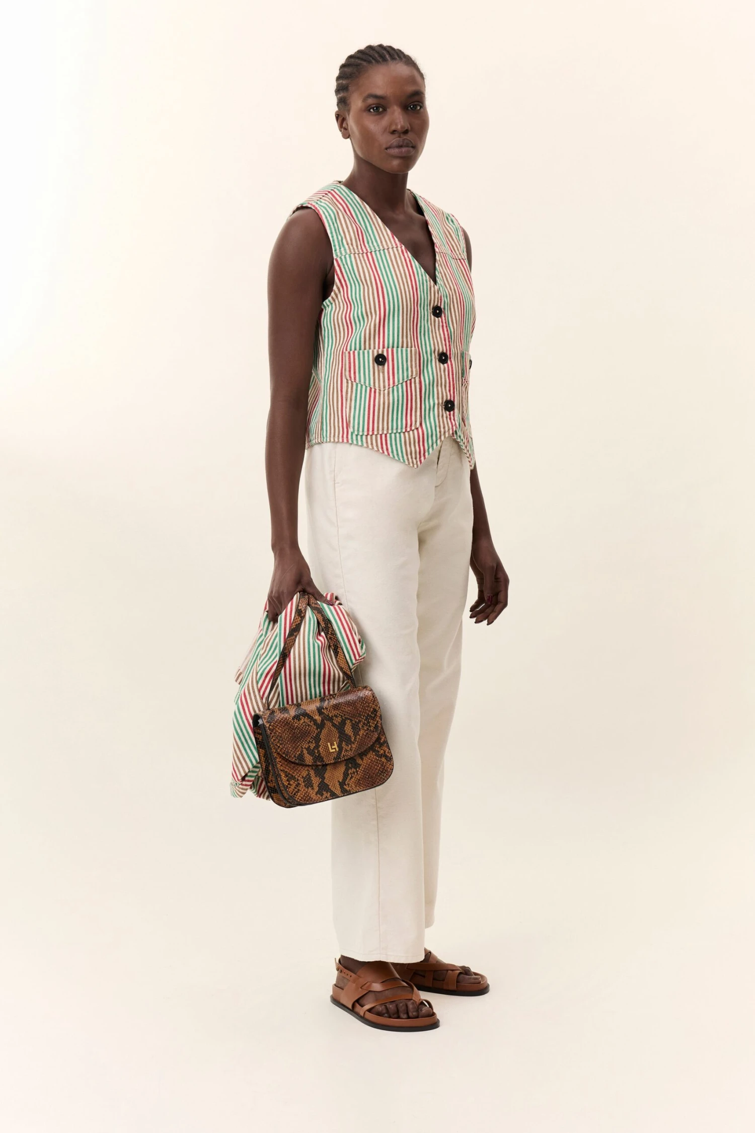 LEON & HARPER Gilet Vish Strp 2 LEON & HARPER Gilet Vish Strp - Image 2