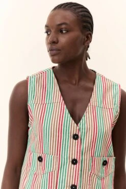 LEON & HARPER Gilet Vish Strp 8 LEON & HARPER Gilet Vish Strp -LEON & HARPER Shop GILET VISH STRP MULTICO 4