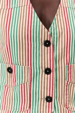 LEON & HARPER Gilet Vish Strp 9 LEON & HARPER Gilet Vish Strp -LEON & HARPER Shop GILET VISH STRP MULTICO 5