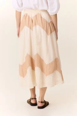 LEON & HARPER Jupe Jerem Patch -LEON & HARPER Shop JUPE JEREM PATCH NUDE 3