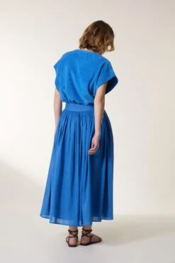 LEON & HARPER Jupe Jiotto Plain -LEON & HARPER Shop JUPE JIOTTO PLAIN OCEAN 3
