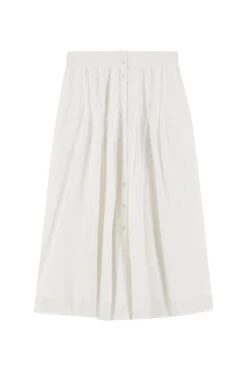 LEON & HARPER Jupe Joni Pleat -LEON & HARPER Shop JUPE JONI PLEAT WHITE 10