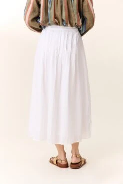 LEON & HARPER Jupe Joni Pleat -LEON & HARPER Shop JUPE JONI PLEAT WHITE 3