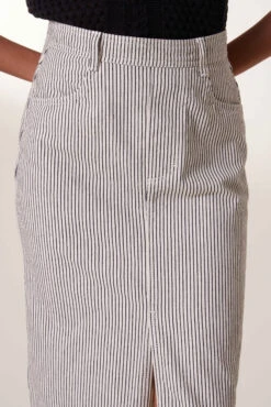 LEON & HARPER Jupe Justi Strp 10 LEON & HARPER Jupe Justi Strp -LEON & HARPER Shop JUPE JUSTI STRP ECRU 4