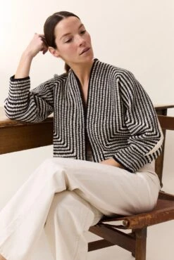 LEON & HARPER Cardigan Marvela Strp 16 LEON & HARPER Cardigan Marvela Strp -LEON & HARPER Shop LIFESTYLE 6700