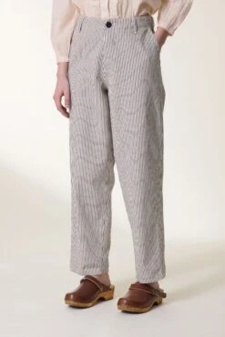 LEON & HARPER Pantalon Armina Strp -LEON & HARPER Shop PANTALON ARMINA STRP ECRU 4