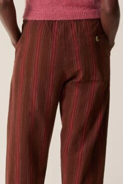 LEON & HARPER Pantalon Perla Matelas -LEON & HARPER Shop PANTALON PERLA MATELAS BROWN 5