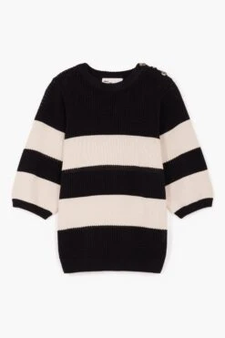 LEON & HARPER Pull Maan Mix -LEON & HARPER Shop PULL MAAN MIX BLACK 10