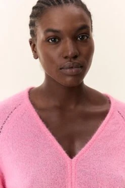 LEON & HARPER Pull Margarit Plain -LEON & HARPER Shop PULL MARGARIT PLAIN PINK 5