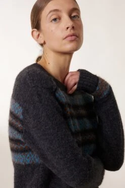 LEON & HARPER Pull Meet Jac -LEON & HARPER Shop PULL MEET JAC GREY 3