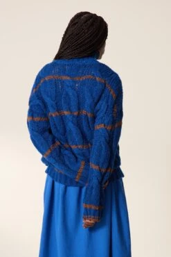 LEON & HARPER Pull Melodie Stripe -LEON & HARPER Shop PULL MELODIE STRIPE BLUE 3