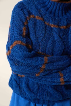 LEON & HARPER Pull Melodie Stripe -LEON & HARPER Shop PULL MELODIE STRIPE BLUE 4