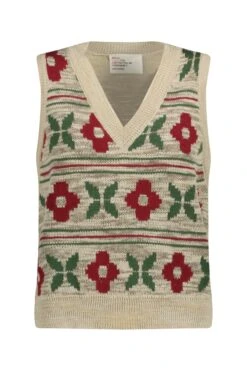 LEON & HARPER Pull Mundo Flower -LEON & HARPER Shop PULL MUNDO FLOWER BEIGE 10